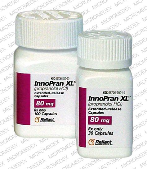 Propranolol (Inderal LA, Innopran XL, others): Uses, Side  .